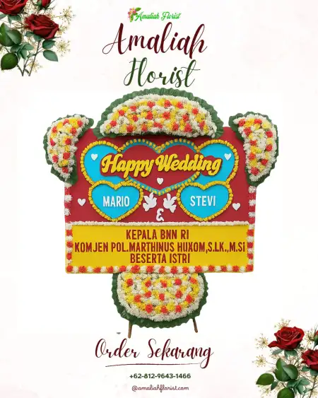 Papan Bunga Pernikahan Wuwuharjo
